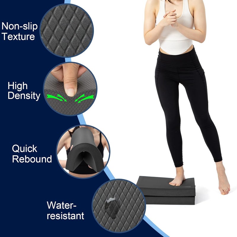 StrongTek Professional Foam Exercise Balance Pad - 15.8" x 13" x 2", High-Density TPE Foam Knee Pad, Non-Slip & Water-Resistant, for Balance Training, Physical Therapy, Yoga, and More - Image 4
